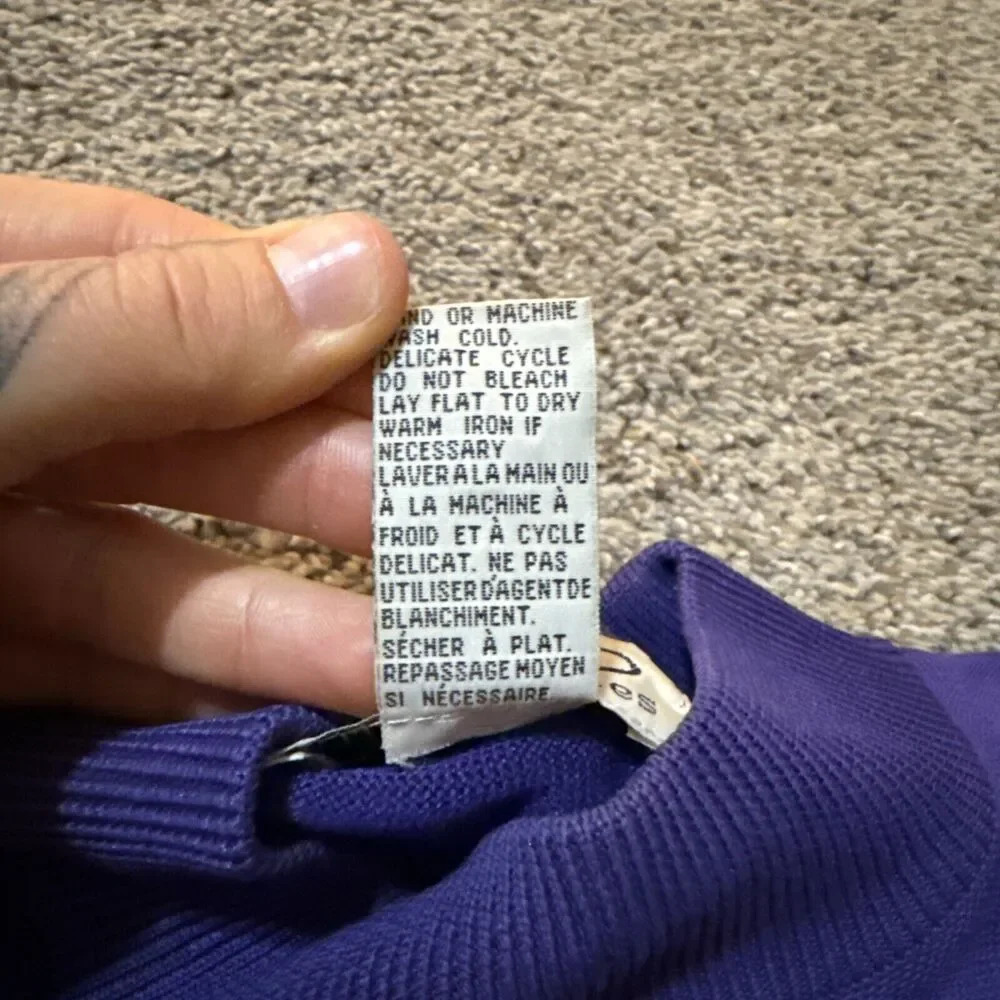 Vintage Kevo 3 Ply Silk Womens Size Medium Long Sleeve Mock Neck Sweater Top - Picture 8 of 11